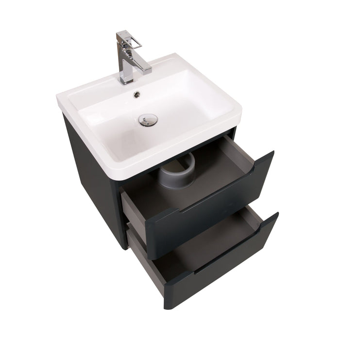 Tailored Monza 2 Drawer Wall Hung Vanity Unit with Basin