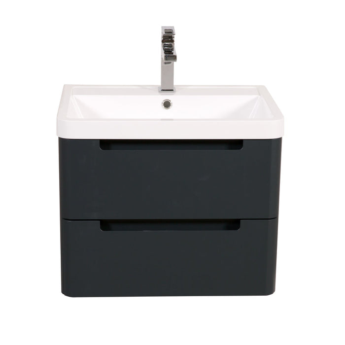 Tailored Monza 2 Drawer Wall Hung Vanity Unit with Basin
