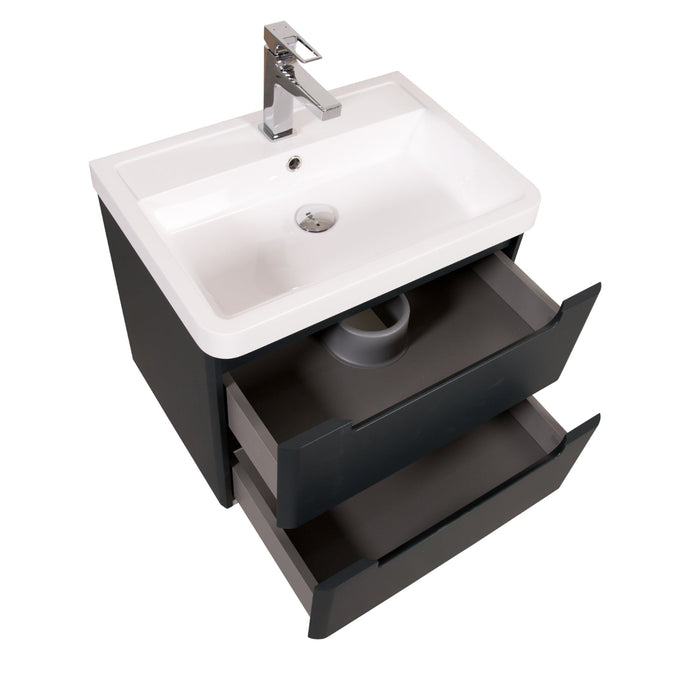 Tailored Monza 2 Drawer Wall Hung Vanity Unit with Basin