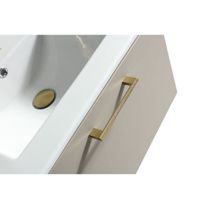Tailored Piatta 600mm 1 Drawer Wall Hung Vanity Unit with Matt White Basin and Handle