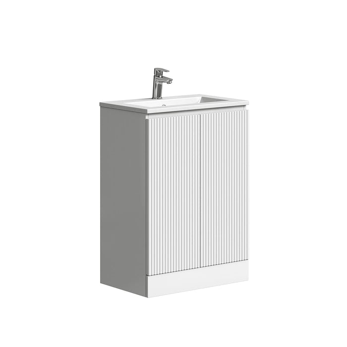 Tailored Plumb Essentials 600mm 2 Door Floorstanding Vanity Unit with Ceramic Basin