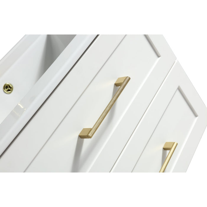 Tailored Bakewell 600mm 2 Drawer Wall Hung Vanity Unit with Ceramic Gloss Basin & Handles