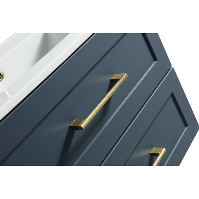Tailored Bakewell 600mm 2 Drawer Wall Hung Vanity Unit with Ceramic Gloss Basin & Handles