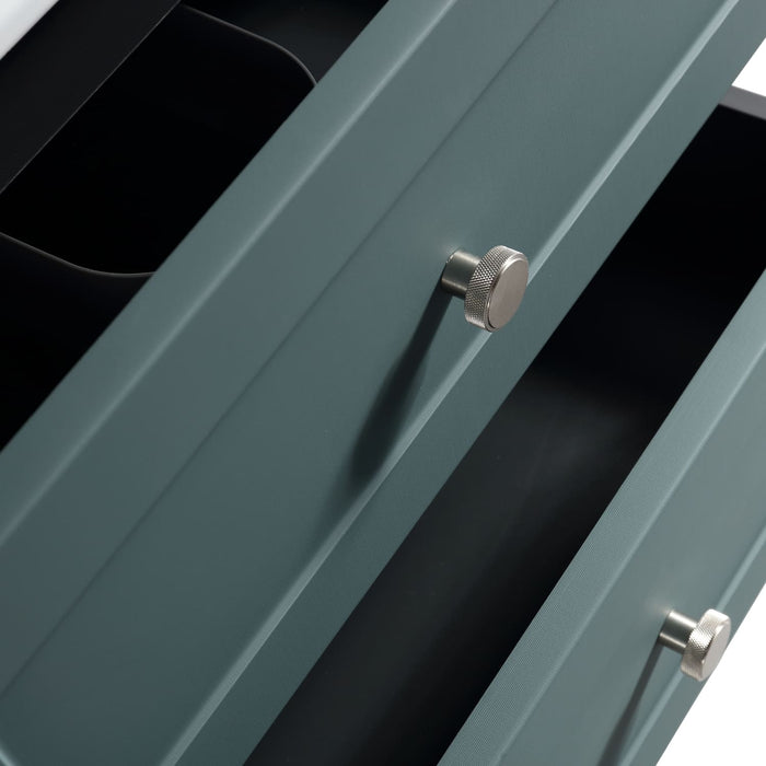 Tailored Bakewell 600mm 2 Drawer Wall Hung Vanity Unit with Ceramic Gloss Basin & Handles