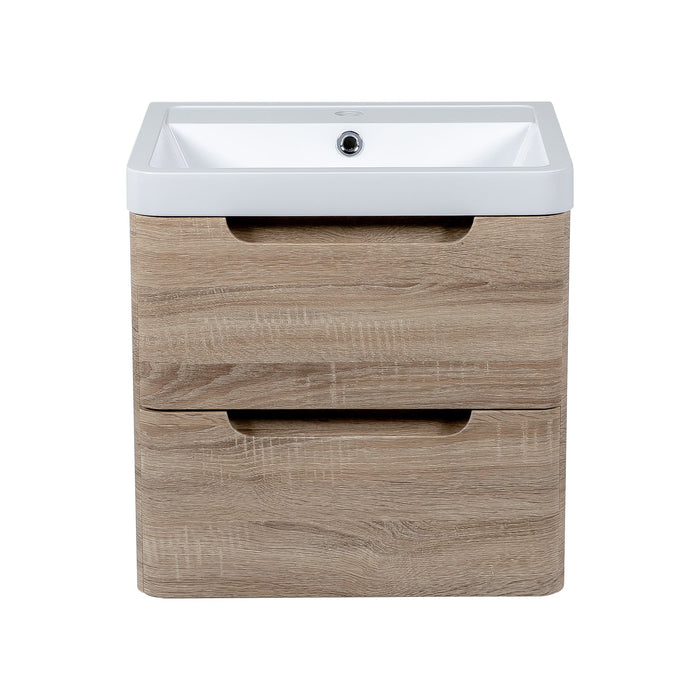 Tailored Monza 2 Drawer Wall Hung Vanity Unit with Basin