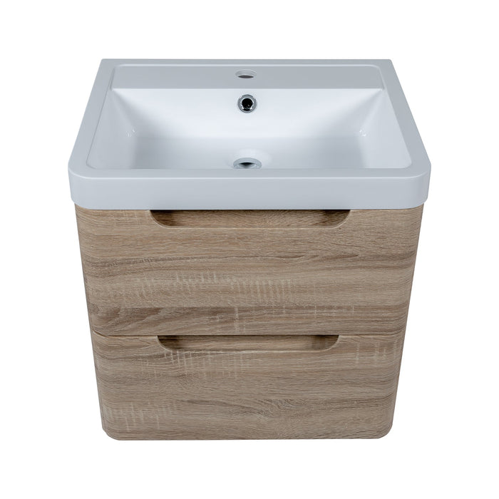 Tailored Monza 2 Drawer Wall Hung Vanity Unit with Basin