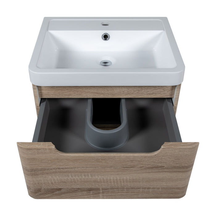 Tailored Monza 2 Drawer Wall Hung Vanity Unit with Basin