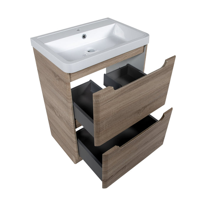 Tailored Monza 2 Drawer Floorstanding Vanity Unit with Basin