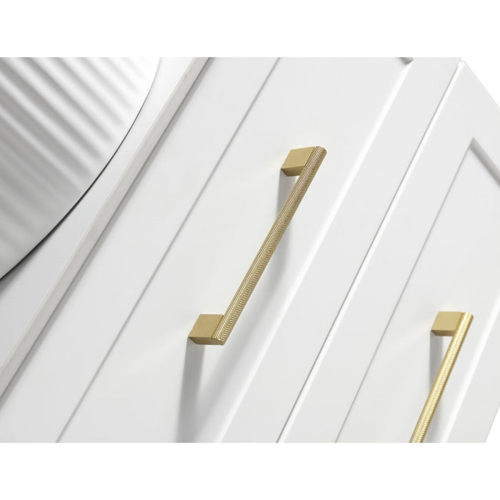 Tailored Bakewell 600mm 2 Drawer Wall Hung Vanity Unit with Sintered Stone Countertop & Handles