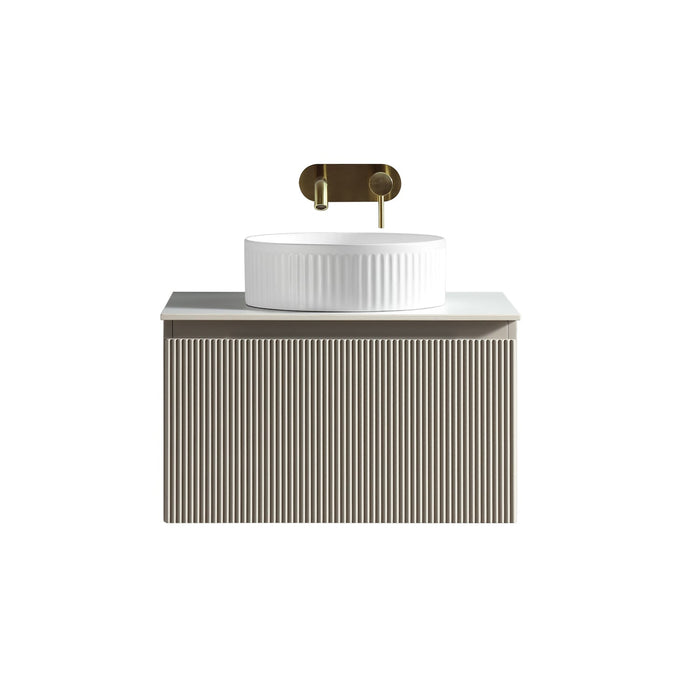 Tailored Flauto 600mm 1 Drawer Wall Hung Vanity Unit with Sintered Stone Countertop