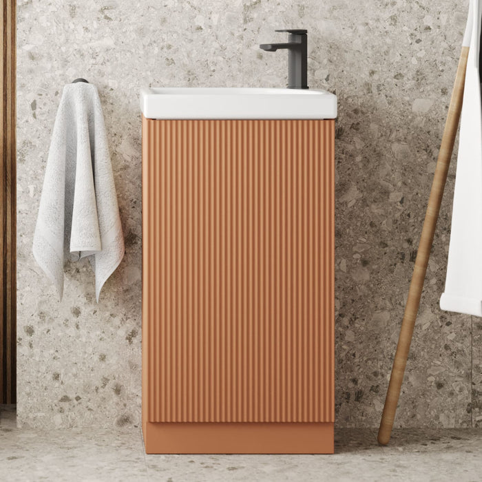 Tailored Flauto Mini 1 Door Cloakroom Floorstanding Vanity Unit with Ceramic Basin