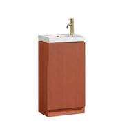 Tailored Flauto Mini 1 Door Cloakroom Floorstanding Vanity Unit with Ceramic Basin