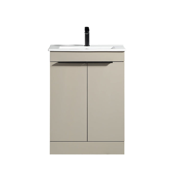 Tailored Sora 600mm 2 Door Floorstanding Vanity Unit with Ceramic Gloss Basin & Handles