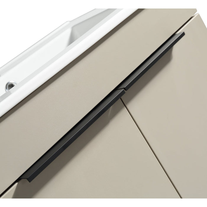 Tailored Sora 600mm 2 Door Floorstanding Vanity Unit with Ceramic Gloss Basin & Handles