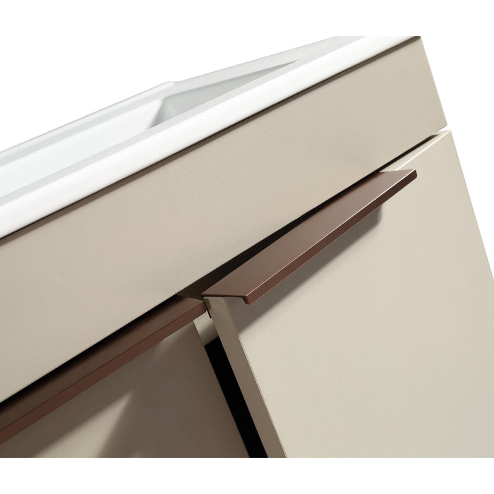 Tailored Sora 600mm 2 Door Floorstanding Vanity Unit with Ceramic Gloss Basin & Handles