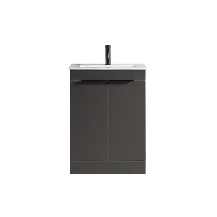 Tailored Sora 600mm 2 Door Floorstanding Vanity Unit with Ceramic Gloss Basin & Handles