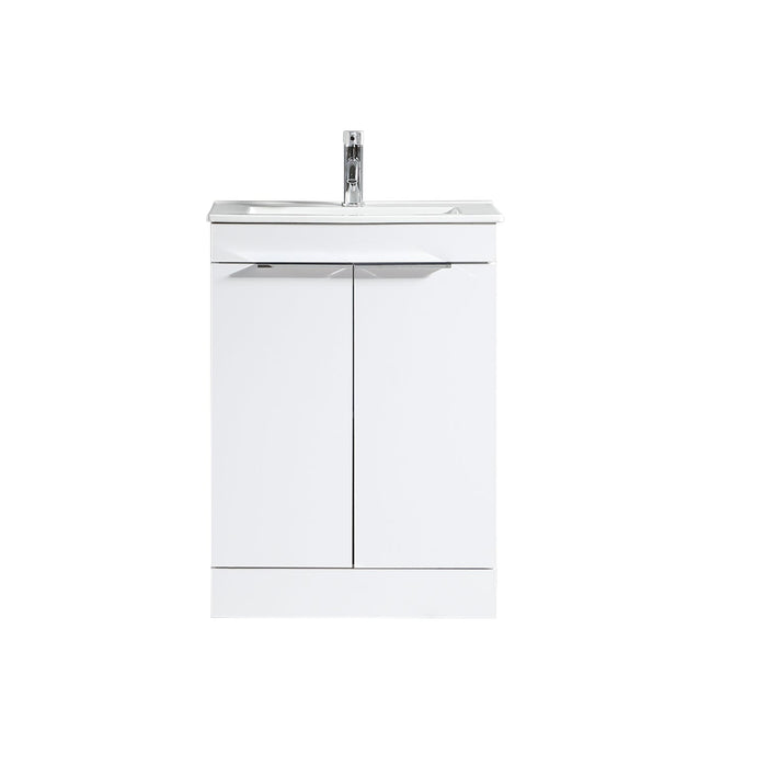 Tailored Sora 600mm 2 Door Floorstanding Vanity Unit with Ceramic Gloss Basin & Handles