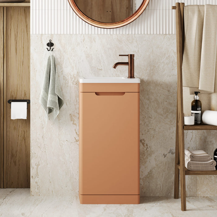 Tailored Acerra 400mm 1 Door Cloakroom Floorstanding Vanity Unit & Basin 400mm - 1 Tap Hole