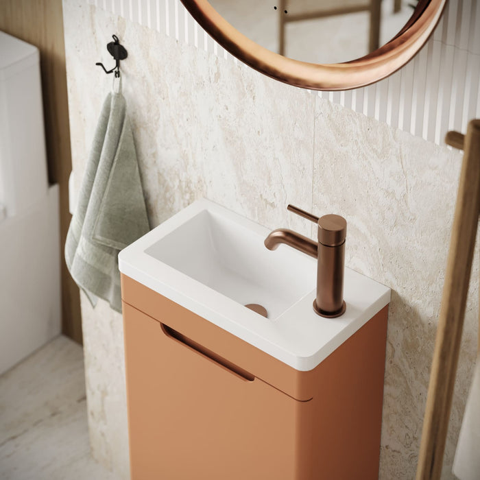 Tailored Acerra 400mm 1 Door Cloakroom Floorstanding Vanity Unit & Basin 400mm - 1 Tap Hole