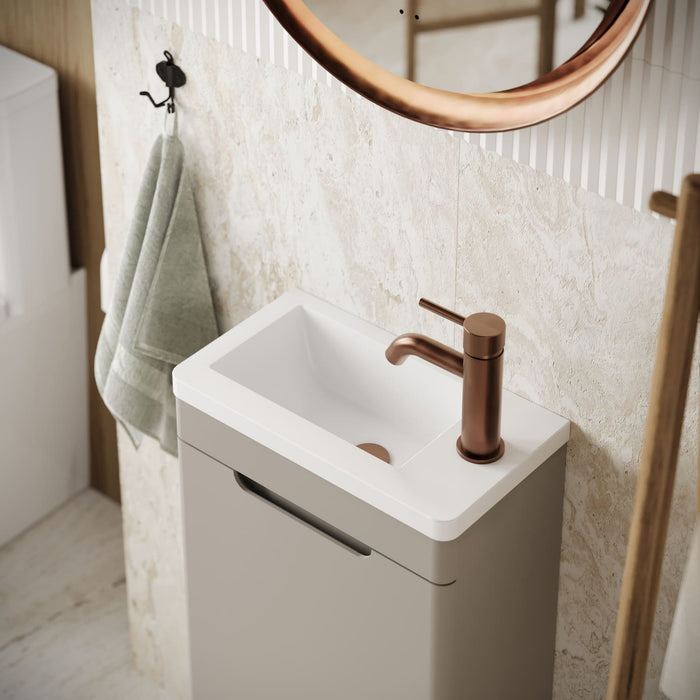 Tailored Acerra 400mm 1 Door Cloakroom Floorstanding Vanity Unit & Basin 400mm - 1 Tap Hole