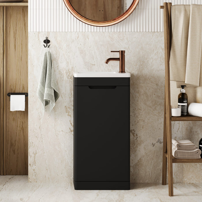 Tailored Acerra 400mm 1 Door Cloakroom Floorstanding Vanity Unit & Basin 400mm - 1 Tap Hole