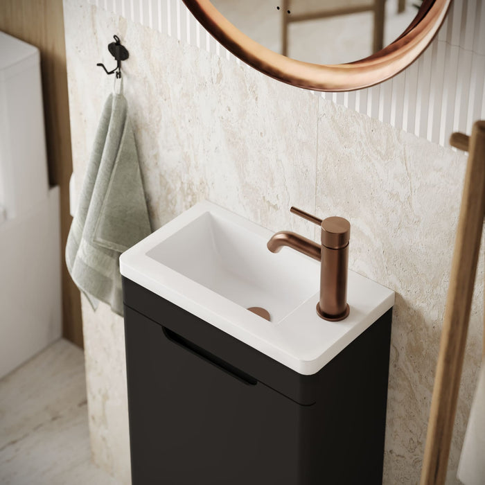 Tailored Acerra 400mm 1 Door Cloakroom Floorstanding Vanity Unit & Basin 400mm - 1 Tap Hole