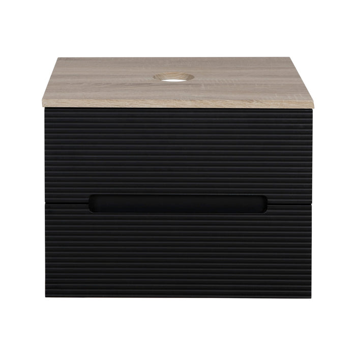 Tailored Monza Plus 600mm 2 Drawer Fluted Wall Hung Vanity Unit with Countertop