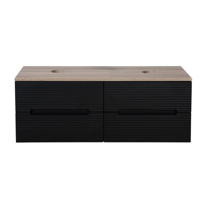 Tailored Monza Plus 1200mm 4 Drawer Fluted Wall Hung Double Vanity Unit with Countertop