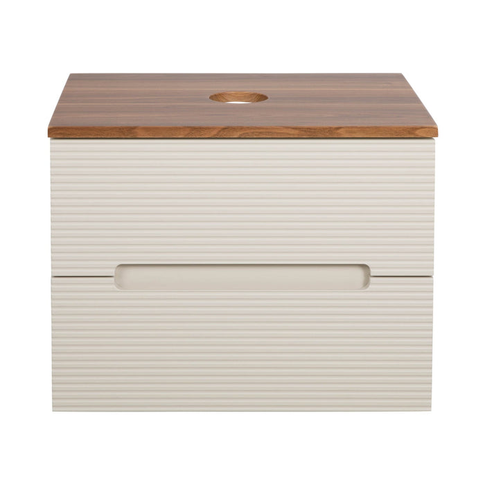 Tailored Monza Plus 600mm 2 Drawer Fluted Wall Hung Vanity Unit with Countertop