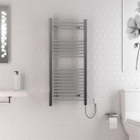 Eastbrook Biava Dry Element Straight Ladder Electric Towel Rail with On/Off Button 1100mm x 500mm