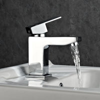 Tailored Raglan Modern Square Basin Mixer Tap with Free Waste - Chrome