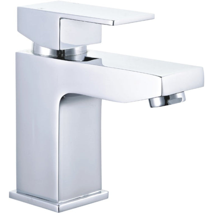 Tailored Raglan Modern Square Basin Mixer Tap with Free Waste - Chrome