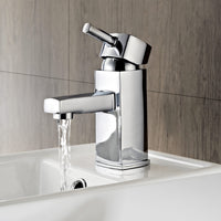 Tailored Newport Square Mono Basin Mixer Tap with Free Waste - Chrome