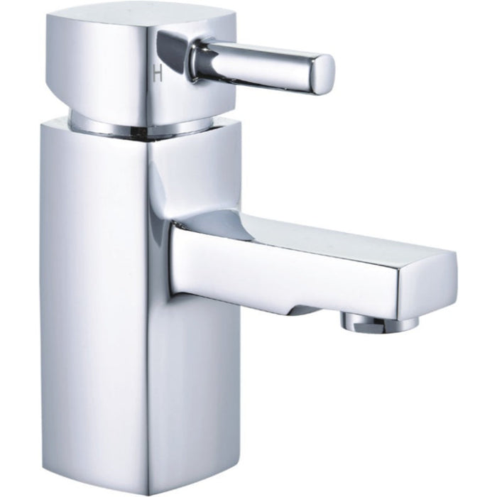 Tailored Newport Square Mono Basin Mixer Tap with Free Waste - Chrome