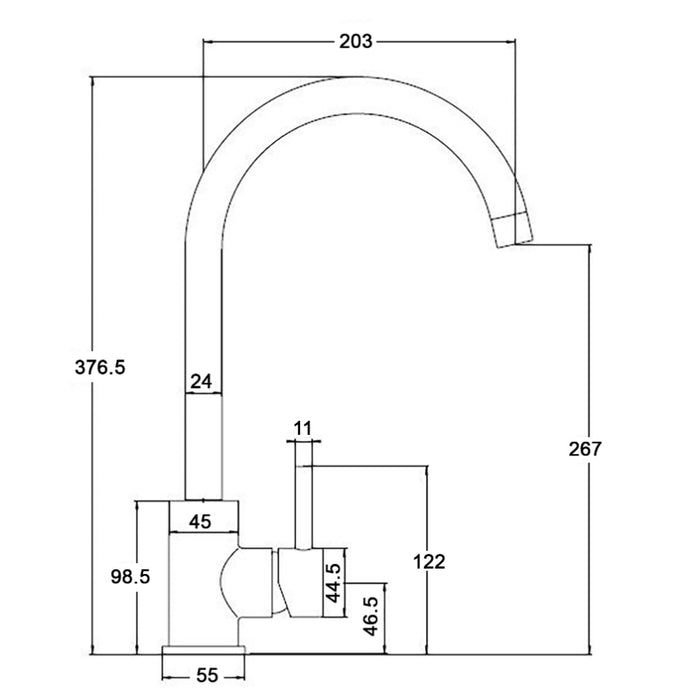 Tailored Merthyr Single Lever Kitchen Mixer Tap