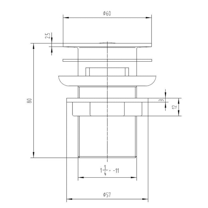 Tailored Click Clack Slotted Basin Waste