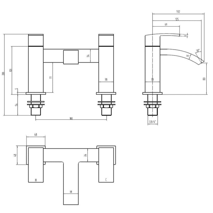Tailored Brecon Bath Filler Tap
