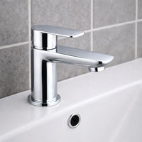 Tailored Barmouth Mini Mono Basin Mixer Tap with Free Waste - Chrome