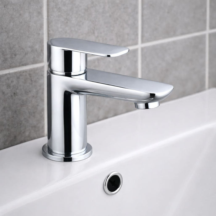 Tailored Barmouth Mini Mono Basin Mixer Tap with Free Waste - Chrome