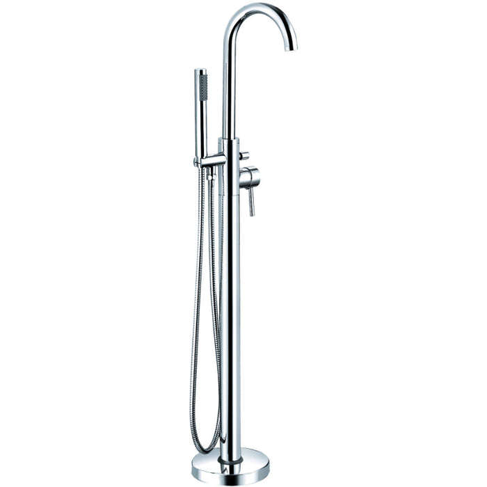 Tailored Harlech Floor Standing Bath Shower Mixer Tap with Handset - Chrome