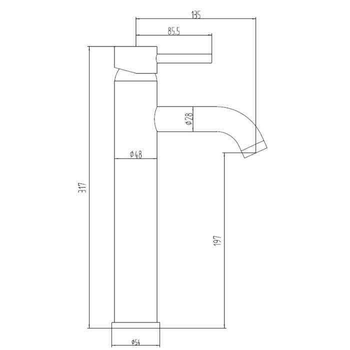 Tailored Chepstow Mono Tall Basin Mixer Tap