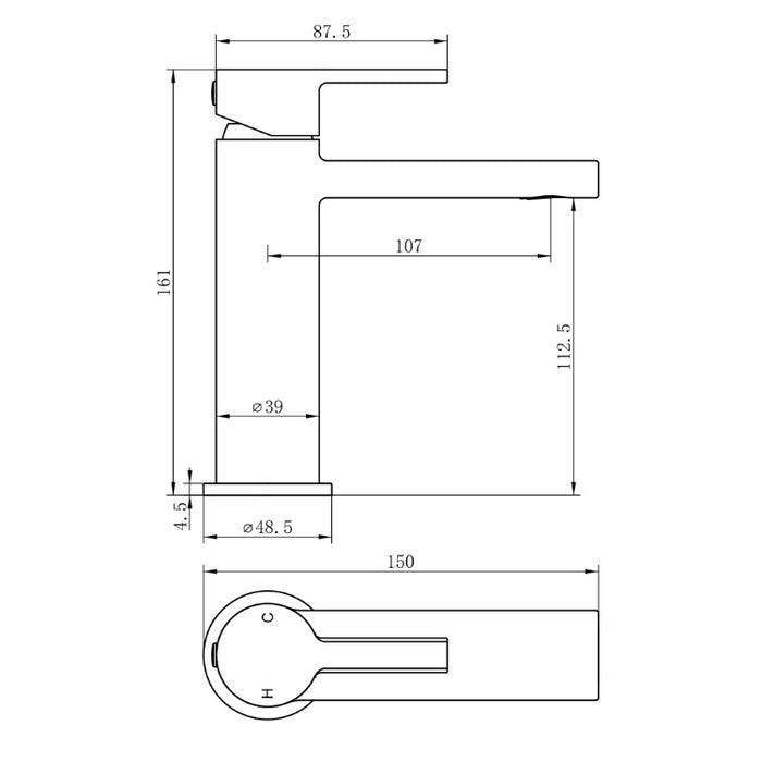 Tailored Solva Mono Basin Mixer Tap with Free Waste
