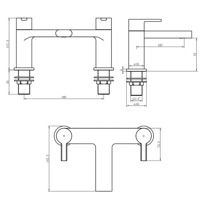 Tailored Solva Bath Filler Tap