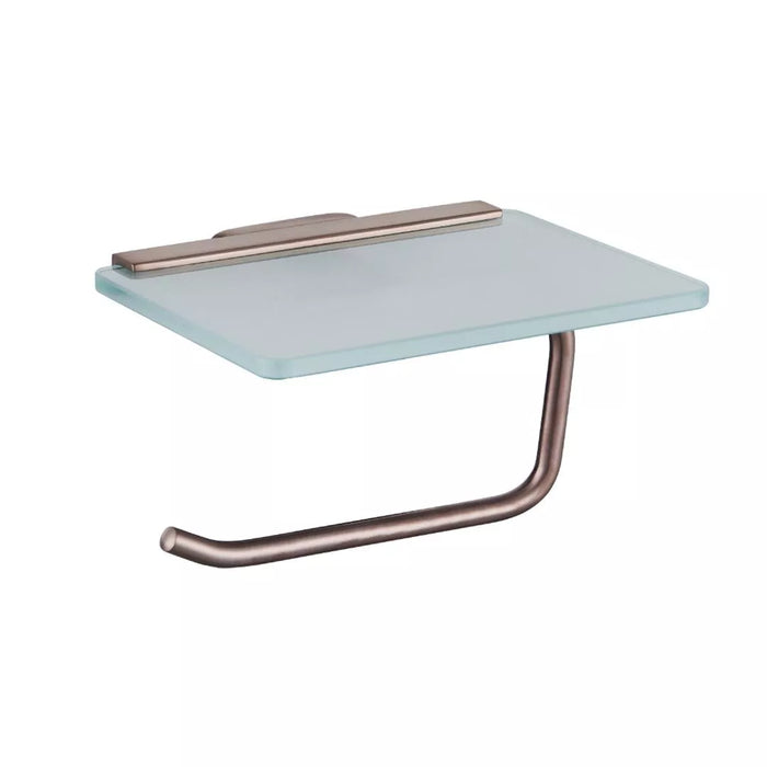 Eastbrook Asti Toilet Roll Holder With Glass Shelf