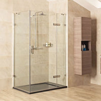 Roman Liberty Hinged Shower Door With Hinged Inline And Side Panel 10mm