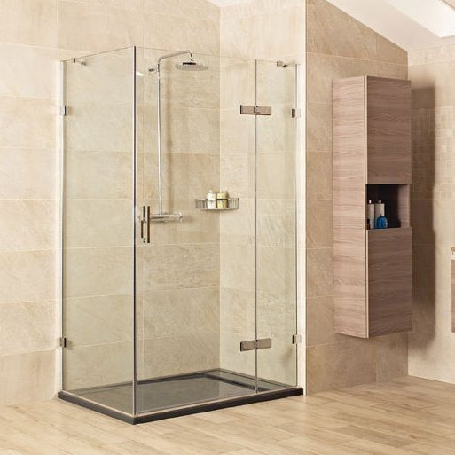 Roman Liberty Hinged Shower Door With Hinged Inline And Side Panel 10mm