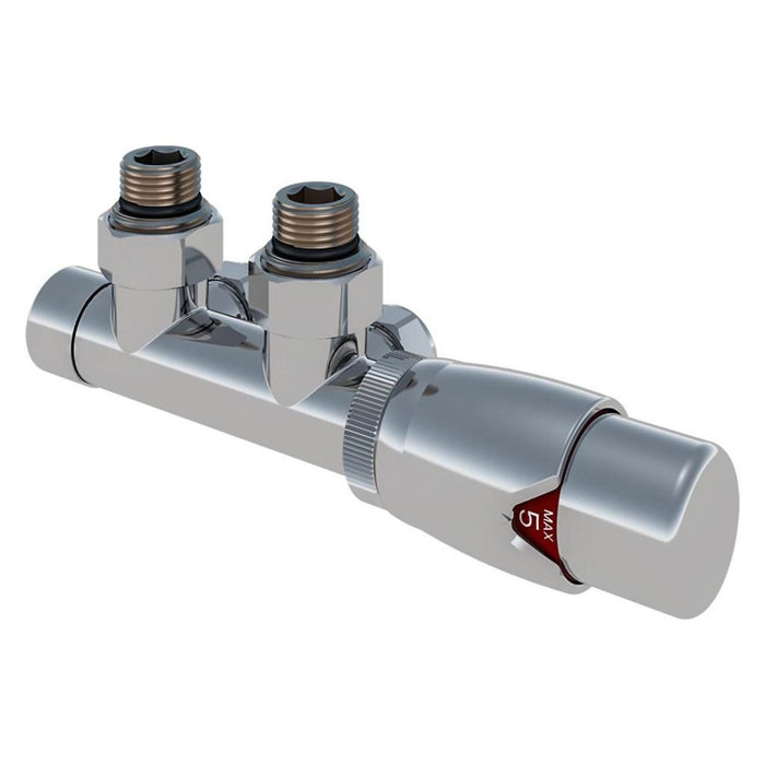 Eastbrook Thermostatic Twin inlet Angled Radiator Valve