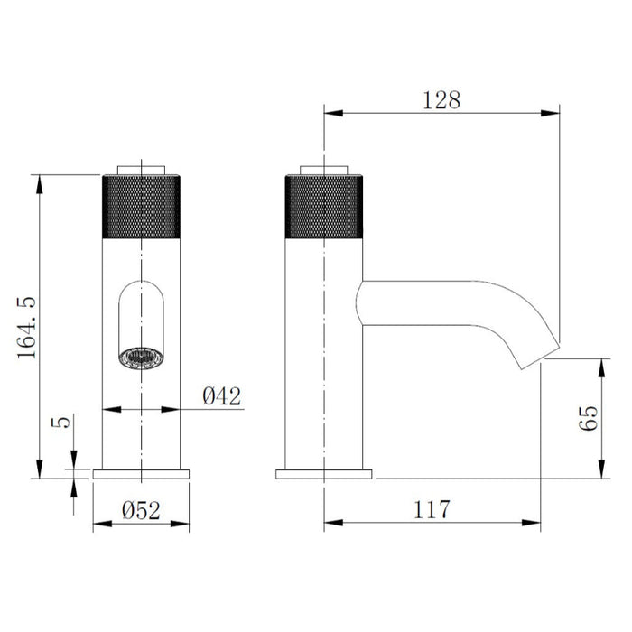 Tailored TB+ Redondo Round Push Button Basin Mixer Tap with Free Waste