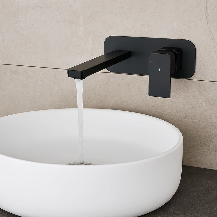 Tailored TB+ Quadrado Square ECO Control/Cold Water Start Wall Mounted Basin Mixer Tap