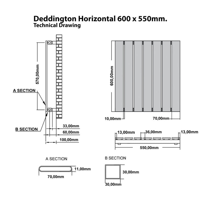 Eastbrook Deddington Single Vertical Designer Radiator - Matt Anthracite